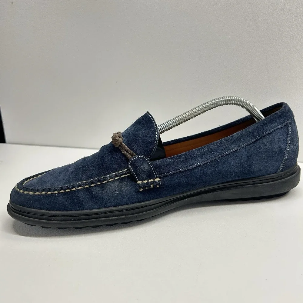Martin Dingman Countrywear Suede Loafer Blue Mens Size 12M Slip On Driving